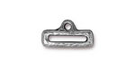 TierraCast Antique Pewter (plated) Distressed Slide w/ Loop 10x19mm
