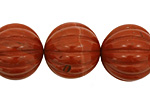 Red Jasper Carved Round 18mm