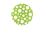 Lillypilly Lime Green Scattered Dots Anodized Aluminum Disc 25mm, 24 gauge