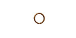 Vintage Bronze Enameled Copper Round Jump Ring 8mm, 18 gauge