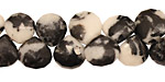 Mexican Zebra Jasper Faceted Flat Teardrop 8-11x9-11mm