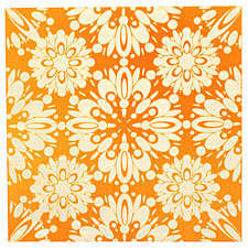Lillypilly Orange Kaleidoscope Anodized Aluminum Sheet 3"x3", 24 gauge