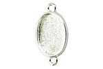 Nunn Design Sterling Silver (plated) Mini Oval Frame Link 22x12mm