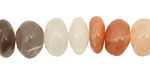 Moonstone (multi) Rondelle 5-10x13-14mm