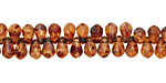 Czech Glass Topaz Picasso Teardrop 4x6mm