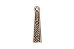 TierraCast Antique Silver (plated) Celtic Braid Charm 6x25mm