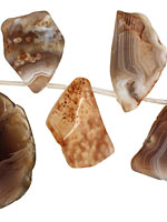 Botswana Agate Flat Freeform Drop 20-41x22-52mm