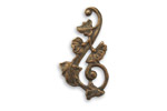 Vintaj Natural Brass Deco Vines Swirling Right 27x15mm