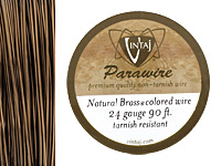 Vintaj Natural Brass Parawire 24 gauge, 90 feet