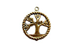 Vintaj Natural Brass Tree of Life Pendant 20x24mm