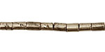 Golden Pyrite (silver tone) Tube 6-7x4mm
