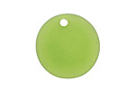 Olive Recycled Glass Concave Coin 24mm