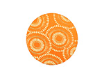 Lillypilly Orange Dandelion Anodized Aluminum Disc 25mm, 24 gauge
