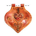 Patricia Healey Heart Spade Pendant 40x42mm