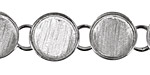 Silver (plated) Circle Bezel Link Bracelet 17mm
