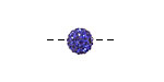 Cobalt Pave Round 8mm (1.5mm hole)