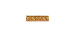 TierraCast Antique Gold (plated) Deco Rose 3-Hole Bar 4x15mm