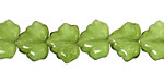 Czech Glass Lush Grass Maple Leaf 10x13mm