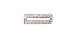 TierraCast Rhodium (plated) Hammered Rectangle Link 18x6mm