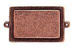Nunn Design Antique Copper (plated) Raised Tag Rectangle Connector 45x25mm