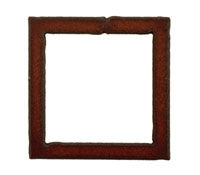 The Lipstick Ranch Rusted Iron Large Square Pendant 48mm