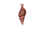 TierraCast Antique Copper (plated) Large Spindle Seashell Charm 8x24mm