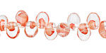 Czech Glass Shrimp Cocktail Petal 6x8mm