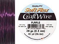 Soft Flex Purple Craft Wire 28 gauge, 40 yards