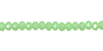 Green Opal Crystal Faceted Rondelle 4mm