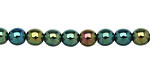 Czech Glass Iris Green Round 6mm