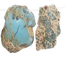Impression Jasper Flat Freeform Drop 18-45x30-65mm