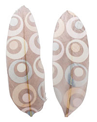 Geometric Pastel Circles Printed Feathers
