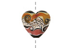 Grace Lampwork Arizona Sunset Heart 19-20mm