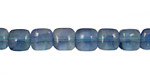 Blue Green Fluorite Puff Square 8mm