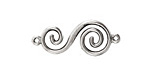 Nunn Design Antique Silver (plated) Swirl Connector 32x14mm