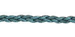 Truly Teal (metallic) Flat Braided Leather Cord 5mm