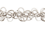 Silver (plated) Dancing Rings Chain