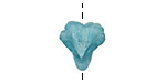 Lucite Marine Trumpet Flower 14x15mm