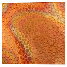 Lillypilly Flamed Pebbles Embossed Patina Copper Sheet 3"x3", 36 gauge