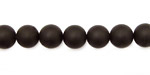 Brazil Black Stone (matte-finish) Round 8mm