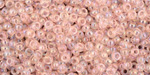 TOHO Dyed Rainbow Ballerina Pink Round 8/0 Seed Bead