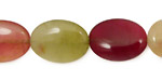 Rainbow Soocho Jade Flat Oval 20x15mm