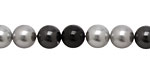 Grayscale Shell Pearl Mix Round 8mm