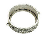 Nunn Design Antique Silver (plated) Grande Circle Open Bezel Link 42x35mm
