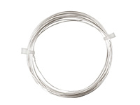 German Style Wire Silver (plated) Round 26 gauge, 20 meters