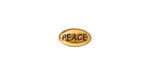 TierraCast Antique Gold (plated) Peace Word Bead 11x6mm