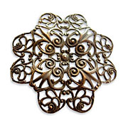 Vintaj Natural Brass Full Gerbera Petal Filigree 51mm
