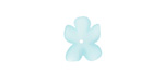 Matte Aqua Lucite Hibiscus Flower 3x11-14mm