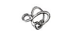 Rustic Charms Sterling Silver Hook & Eye Clasp 30x10mm