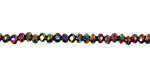 Metallic Peacock Crystal Faceted Rondelle 3mm